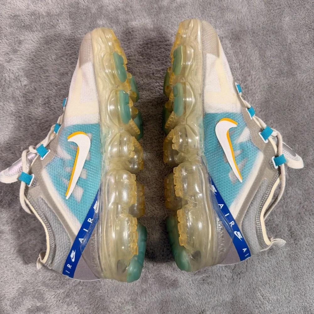 Nike Air Vapormax 2019 Women 8.5 White Blue CI1240-102 Running Shoes Sneaker